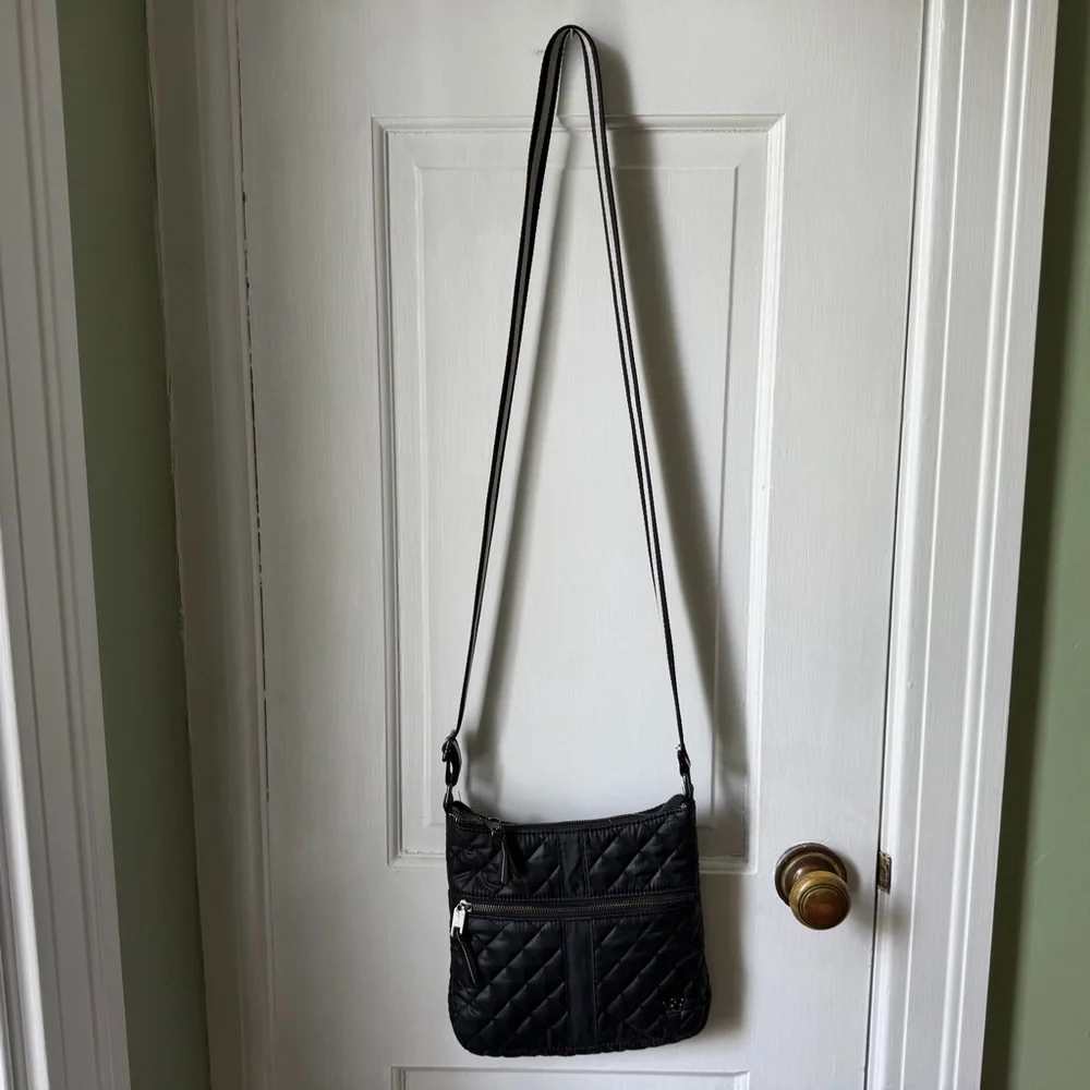 Oliver Thomas Quilted Black Crossbody Bag